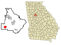 Henry County Georgia Incorporated and Unincorporated areas Hampton Highlighted